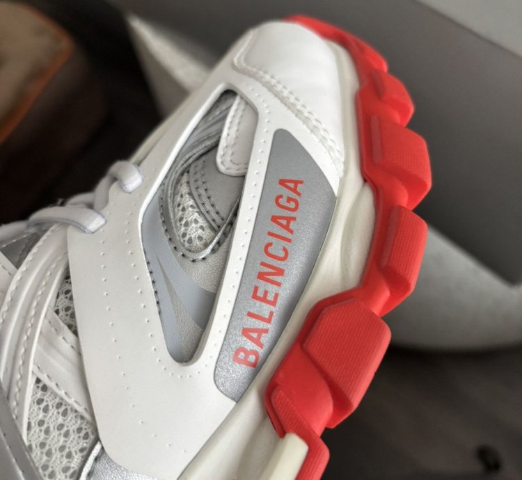 New Balenciaga Track Sneaker White Red Size 41 US 8