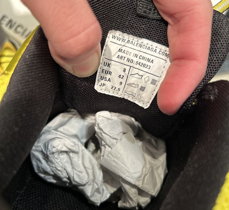 NEW Balenciaga Track Yellow Grey Size 42 (9US) WITH BOX