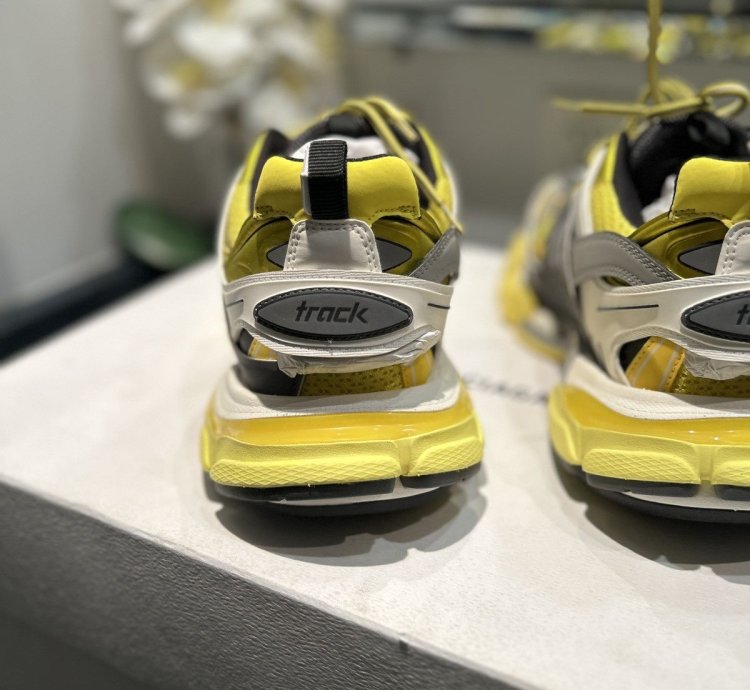 NEW Balenciaga Track Yellow Grey Size 42 (9US) WITH BOX