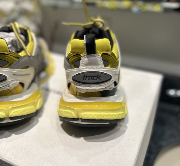 NEW Balenciaga Track Yellow Grey Size 42 (9US) WITH BOX
