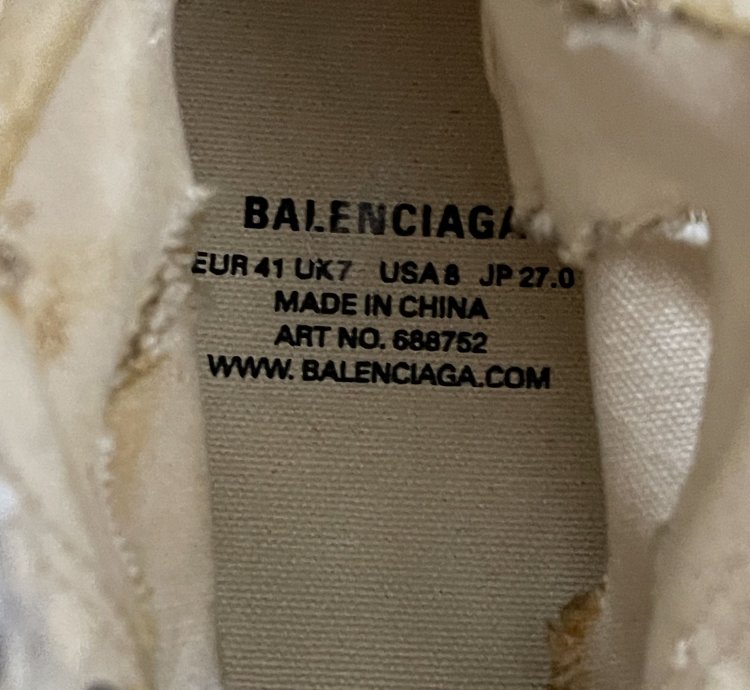 New Destroyed Paris Sneakers (41) Fits 41-42 US 8-9