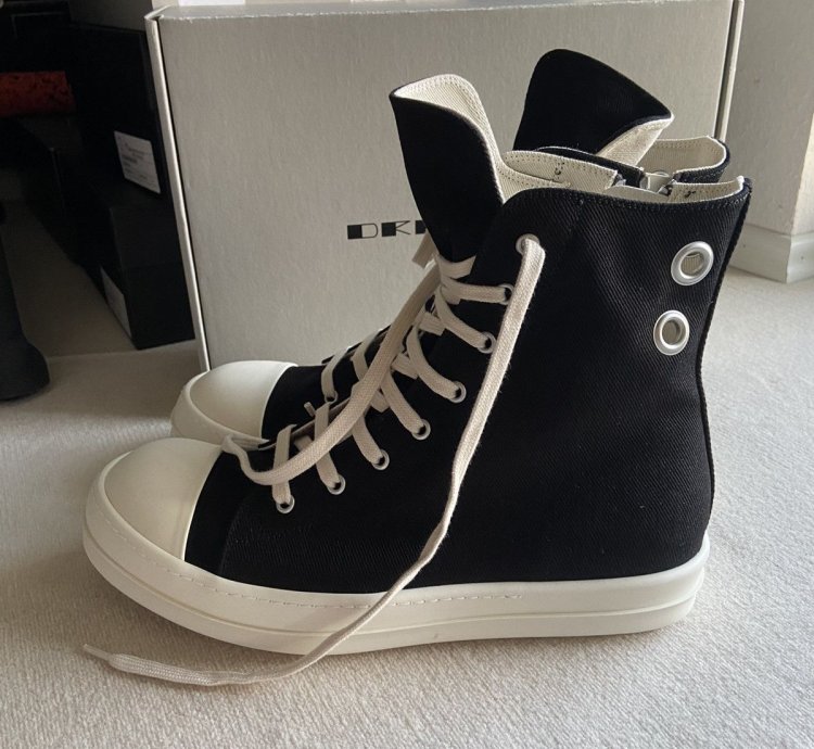 NEW DRKSHDW FW23 LUXOR EYELET RAMONES HIGH BLACK NEW