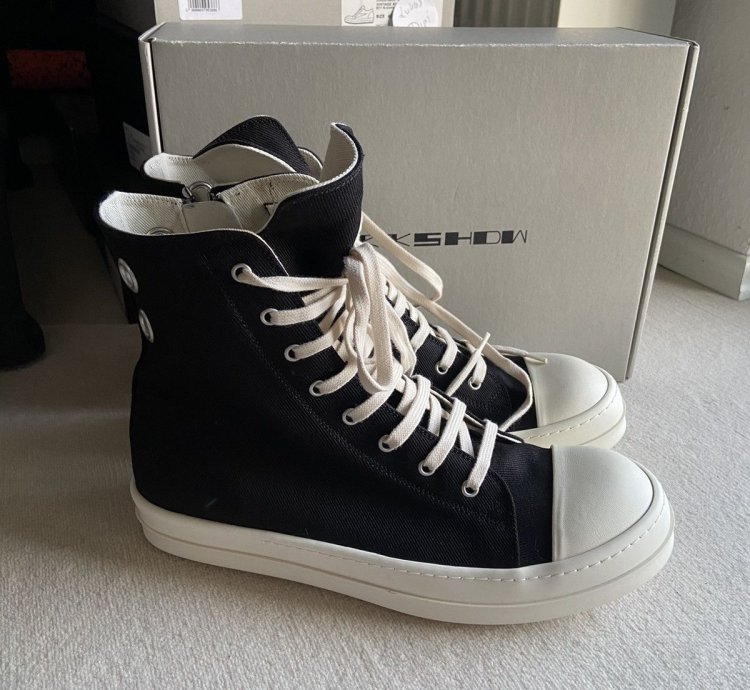 NEW DRKSHDW FW23 LUXOR EYELET RAMONES HIGH BLACK NEW