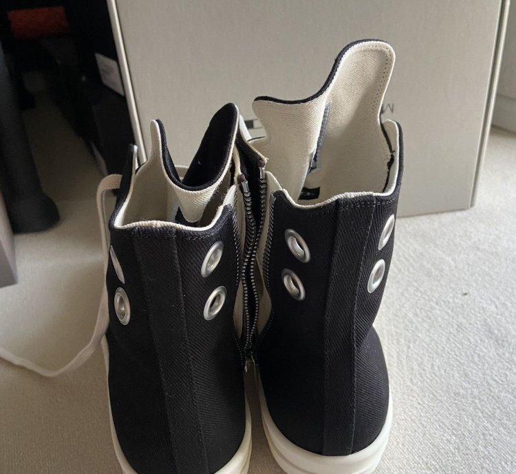 NEW DRKSHDW FW23 LUXOR EYELET RAMONES HIGH BLACK NEW