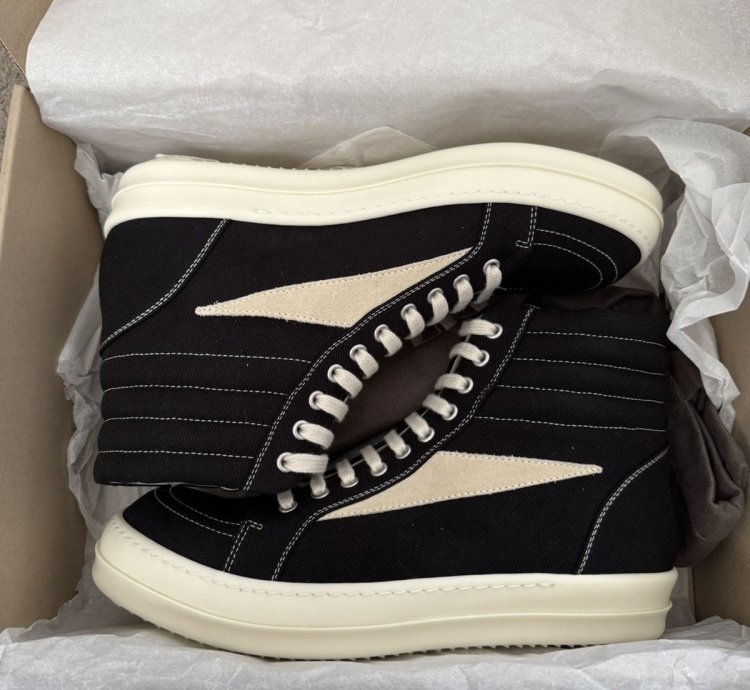 New FW24 Rick Owens DRKSHDW Vans Vintage High Top Sneakers