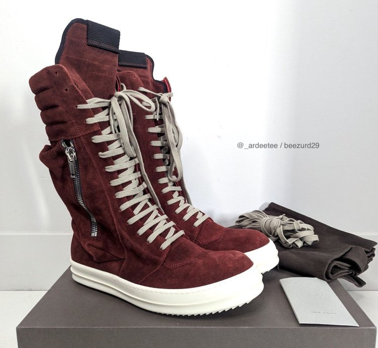 NEW RARE BLOOD SUEDE CARNELIAN CARGOBASKET SNEAKERS 43