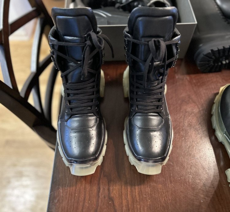 NEW Rick Owen Tractor Dunks Blackout 2018 Size 42 (9US)