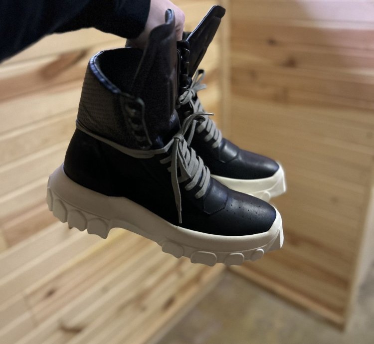 NEW Rick Owen Tractor Dunks Milk Black 2018 Size 42 (9US)