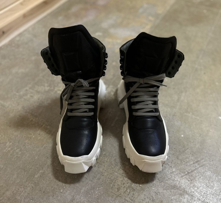 NEW Rick Owen Tractor Dunks Milk Black 2018 Size 42 (9US)