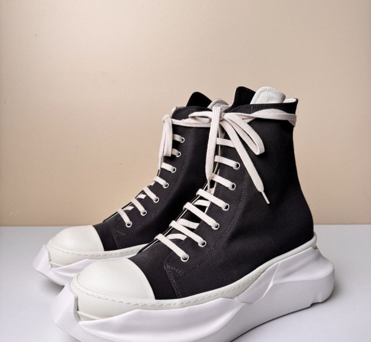 NEW Rick Owens Abstract High 22oz Denim Dark Dust Milk