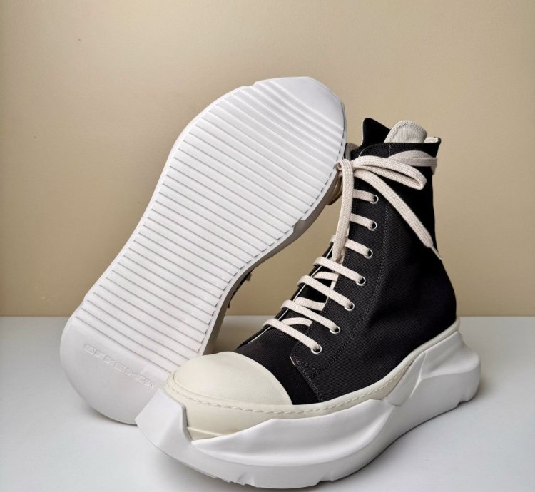 NEW Rick Owens Abstract High 22oz Denim Dark Dust Milk