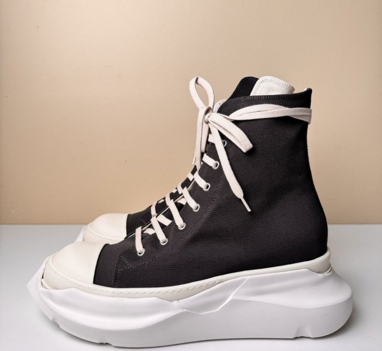 NEW Rick Owens Abstract High 22oz Denim Dark Dust Milk