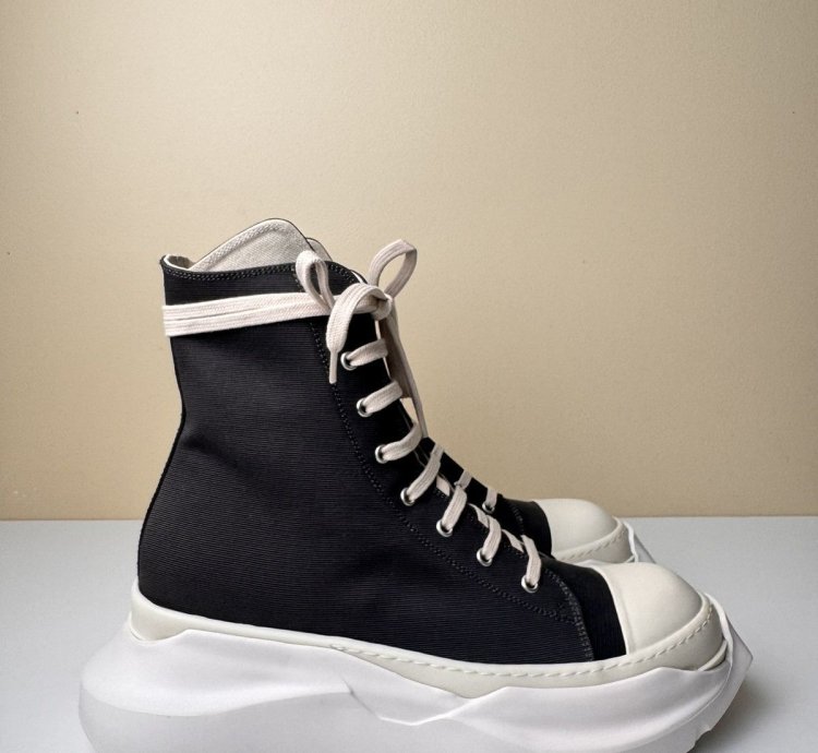NEW Rick Owens Abstract High 22oz Denim Dark Dust Milk