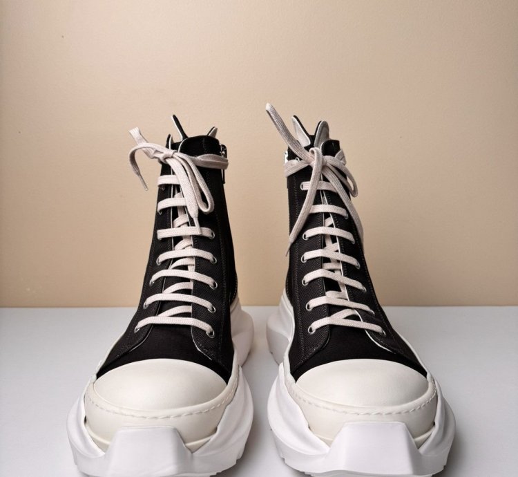 NEW Rick Owens Abstract High 22oz Denim Dark Dust Milk
