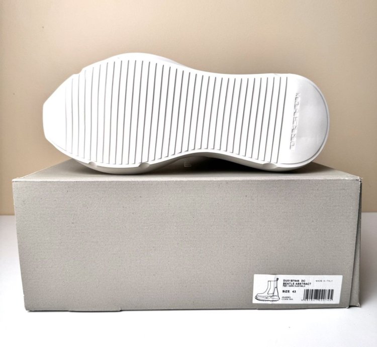 NEW Rick Owens Abstract High 22oz Denim Sneakers