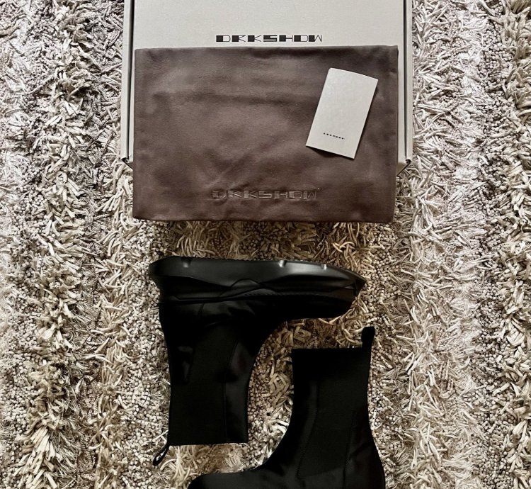 NEW Rick Owens Beatle Bozo Abstract Hi Triple Black