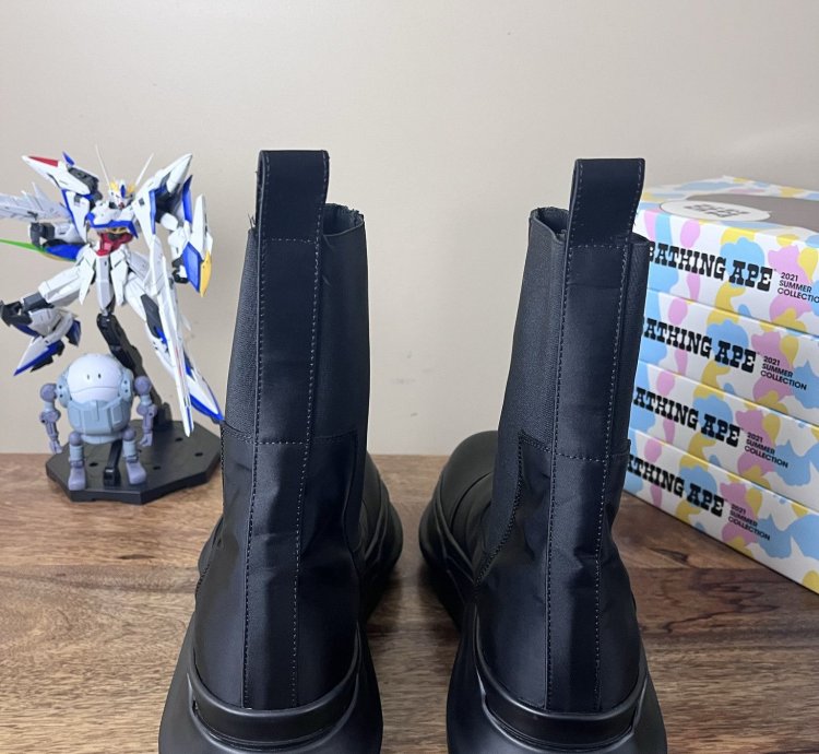 NEW Rick Owens Beatle Bozo Abstract Hi Triple Black