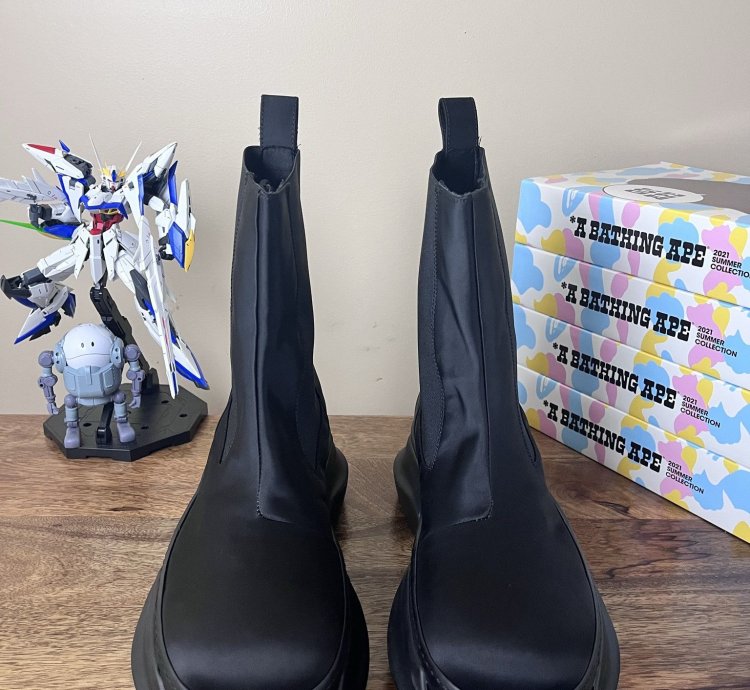 NEW Rick Owens Beatle Bozo Abstract Hi Triple Black