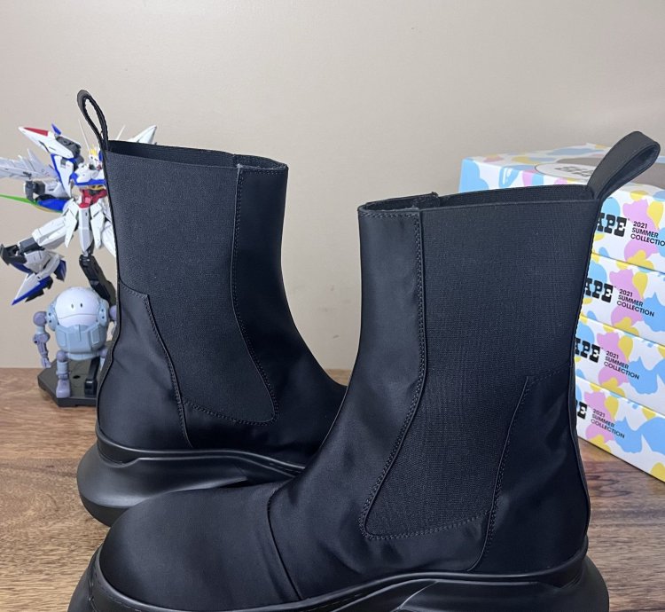 NEW Rick Owens Beatle Bozo Abstract Hi Triple Black