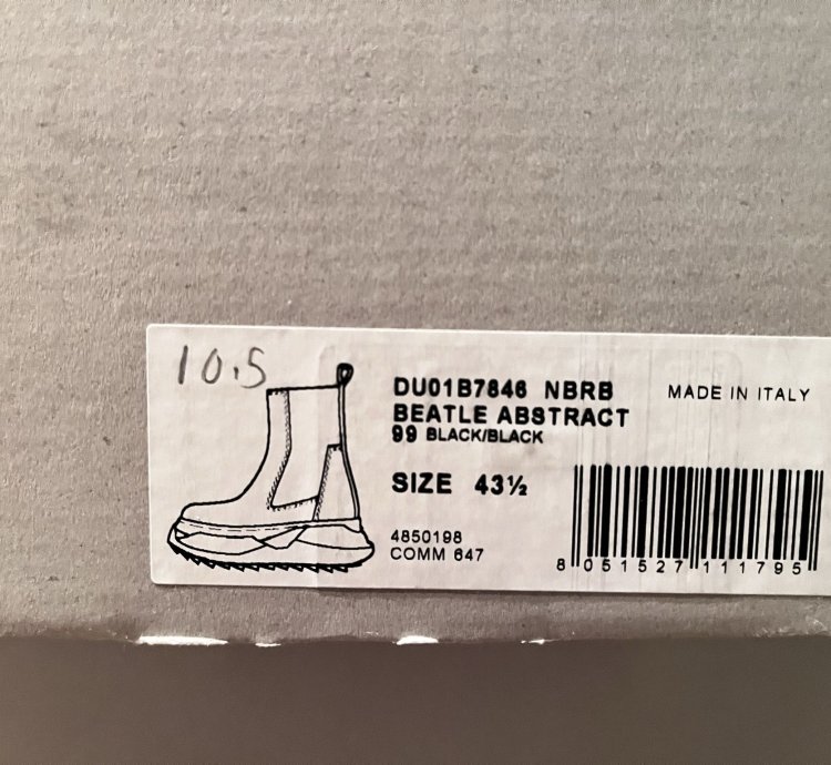 NEW Rick Owens Beatle Bozo Abstract Hi Triple Black