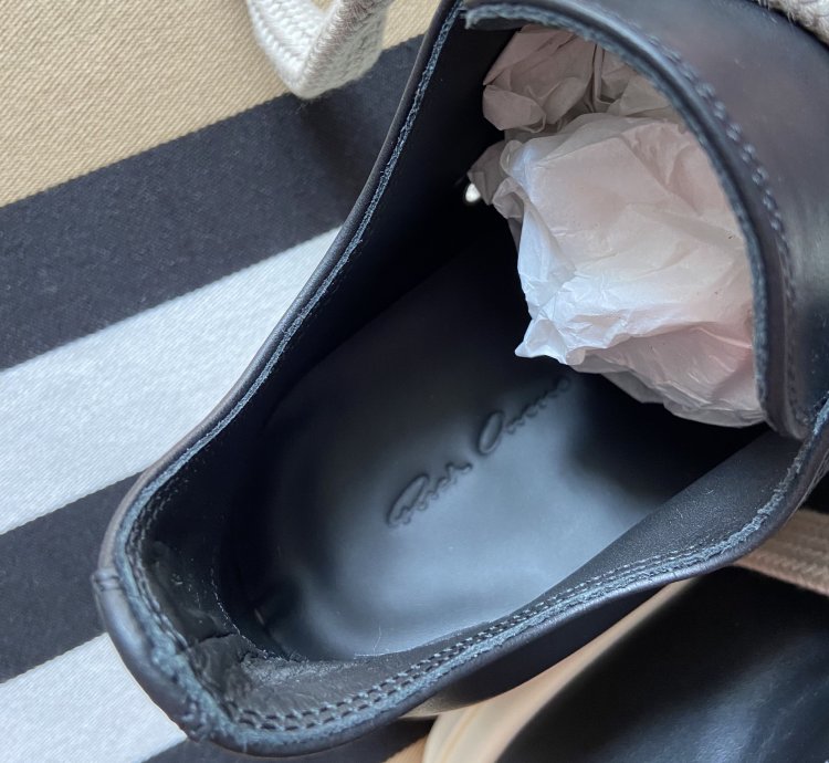 NEW Rick Owens Black Porterville Jumbo Laced Low Sneakers