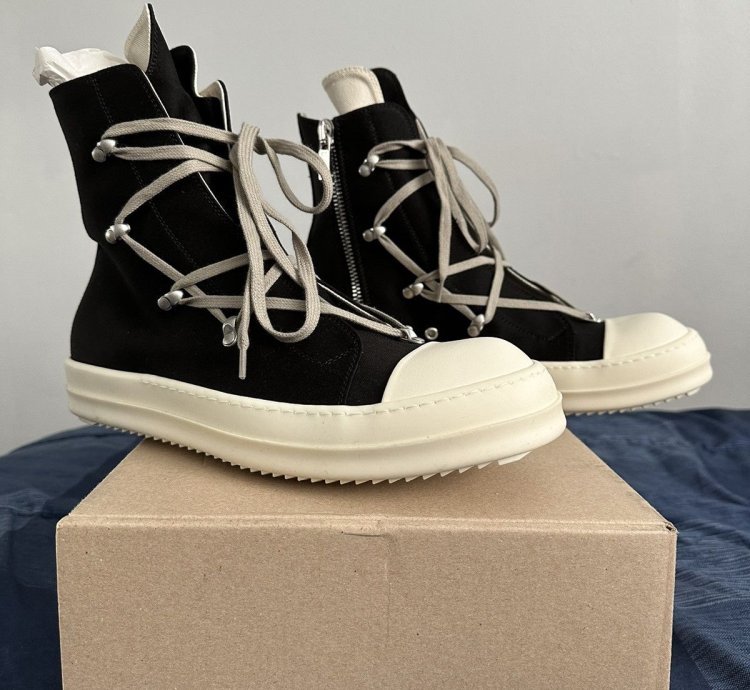NEW Rick Owens DRKSHDW Lido Hexa Sneaks Cotton Satin