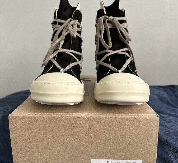 NEW Rick Owens DRKSHDW Lido Hexa Sneaks Cotton Satin