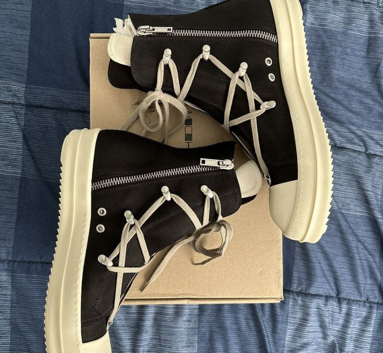 NEW Rick Owens DRKSHDW Lido Hexa Sneaks Cotton Satin