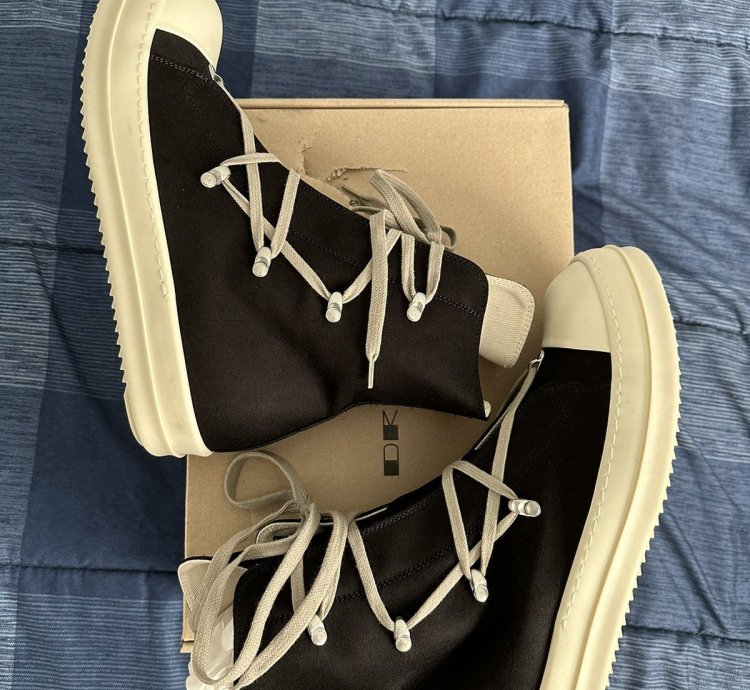 NEW Rick Owens DRKSHDW Lido Hexa Sneaks Cotton Satin