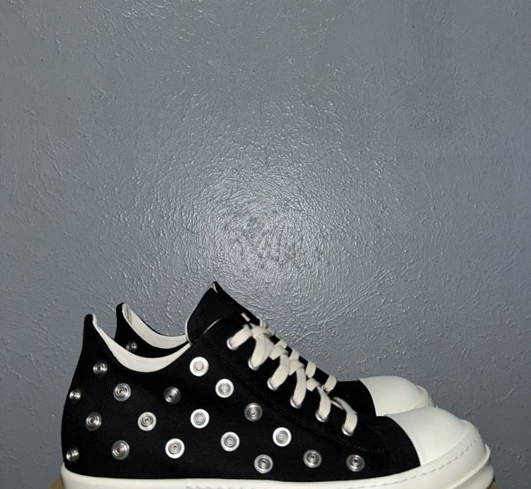 NEW RICK OWENS DRKSHDW STUDDED EYELET RAMONES LOW
