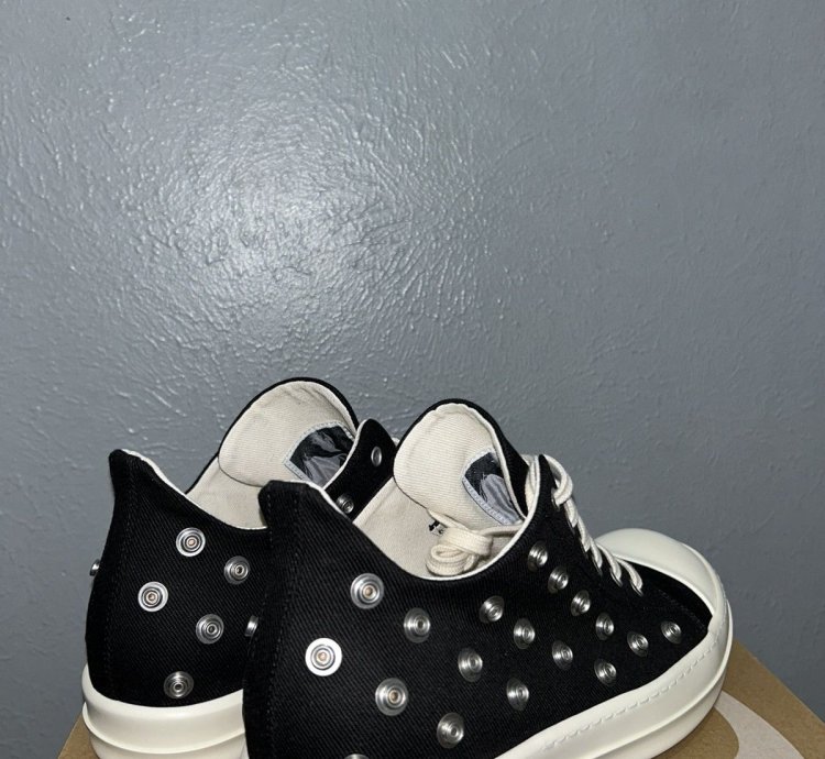 NEW RICK OWENS DRKSHDW STUDDED EYELET RAMONES LOW