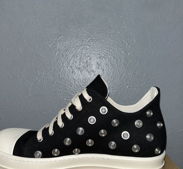 NEW RICK OWENS DRKSHDW STUDDED EYELET RAMONES LOW