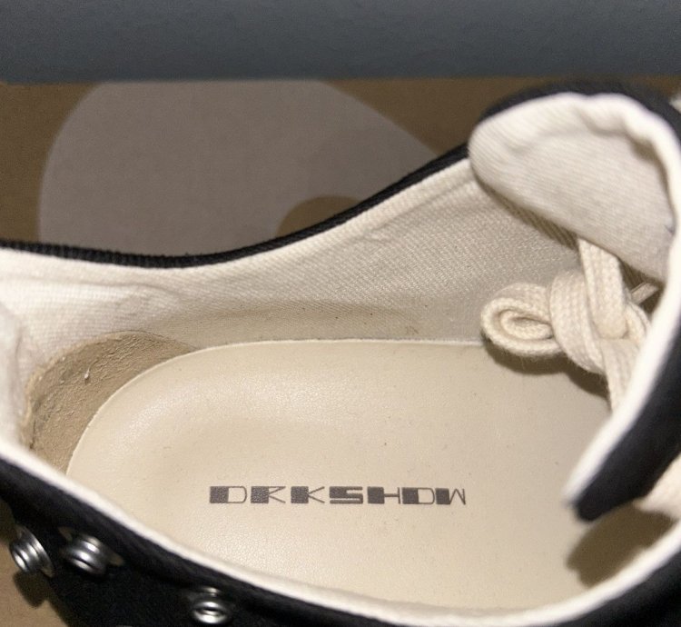 NEW RICK OWENS DRKSHDW STUDDED EYELET RAMONES LOW