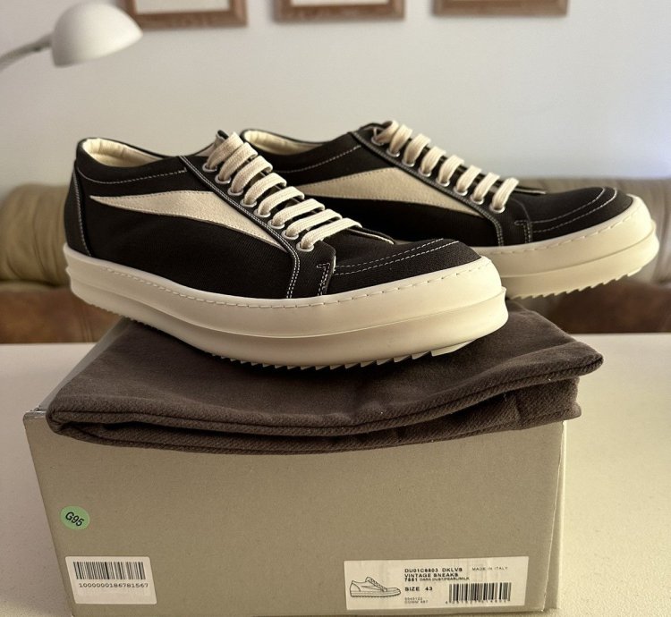 NEW Rick Owens DRKSHDW Vintage Sneaks Dark Dust