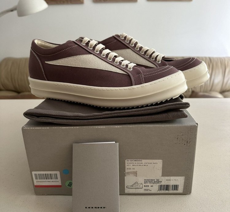 NEW Rick Owens DRKSHDW Vintage Sneaks Mauve