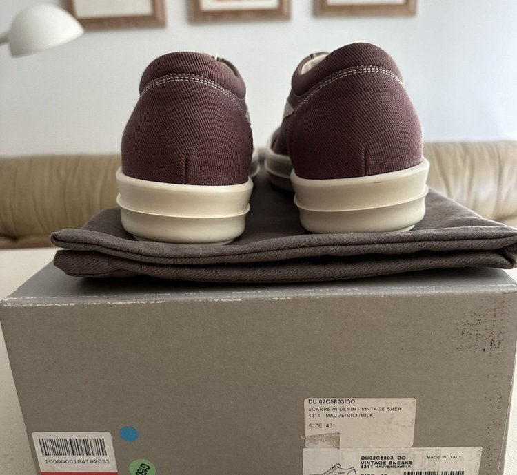 NEW Rick Owens DRKSHDW Vintage Sneaks Mauve