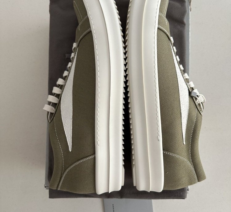 NEW Rick Owens DRKSHDW Vintage Sneaks Pale Green