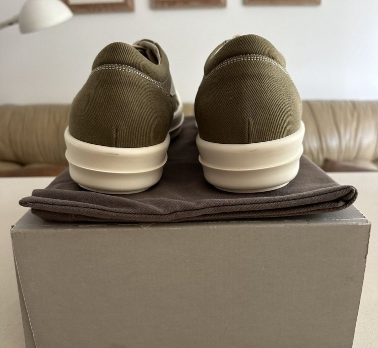 NEW Rick Owens DRKSHDW Vintage Sneaks Pale Green