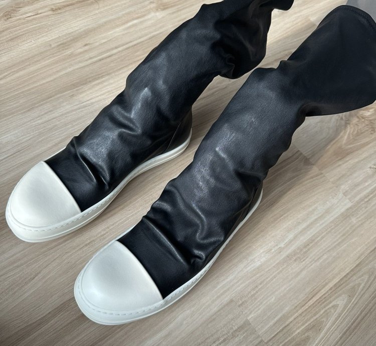 NEW Rick Owens leather sock sneakers