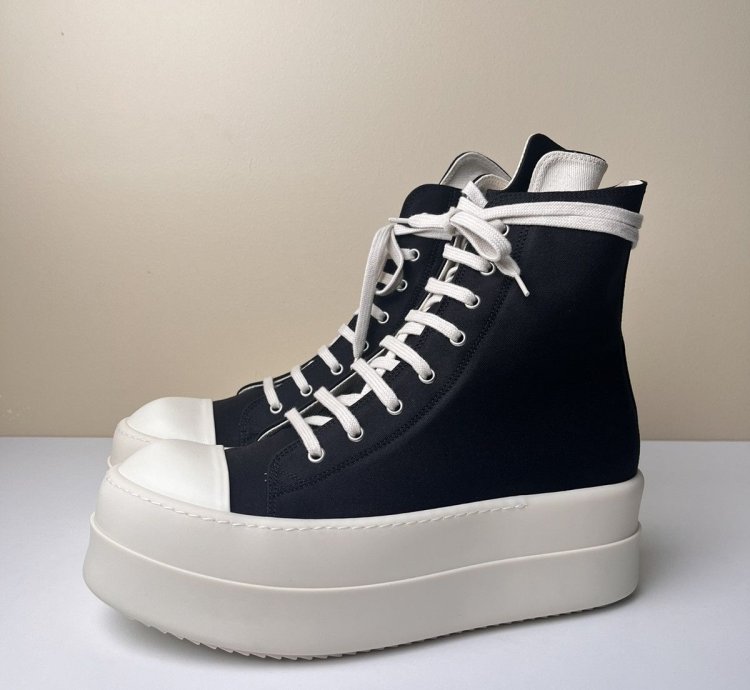 NEW Rick Owens Ramones Double Bumper High Top Sneakers