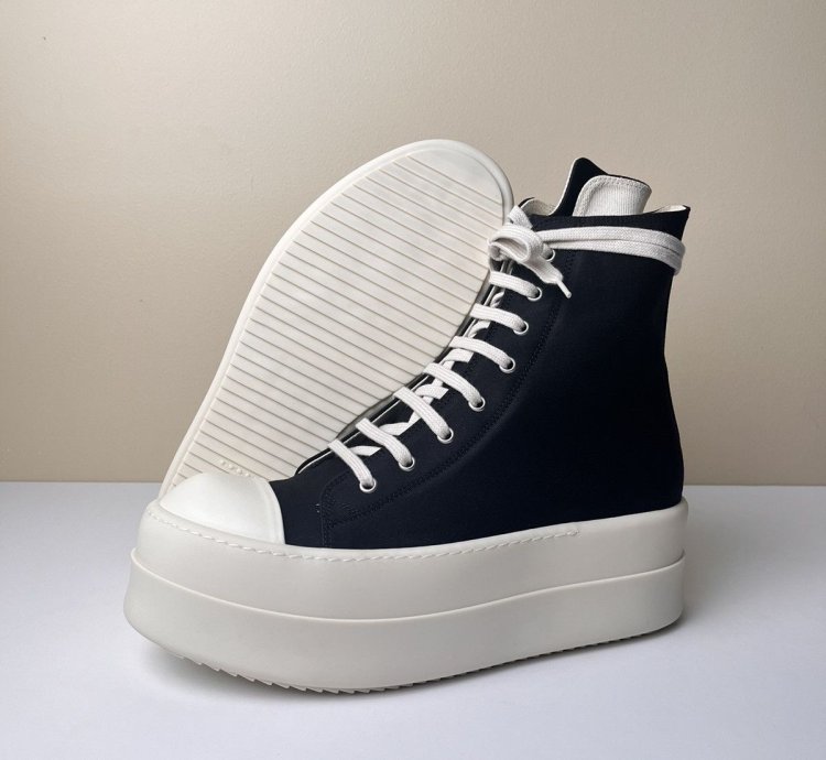 NEW Rick Owens Ramones Double Bumper High Top Sneakers