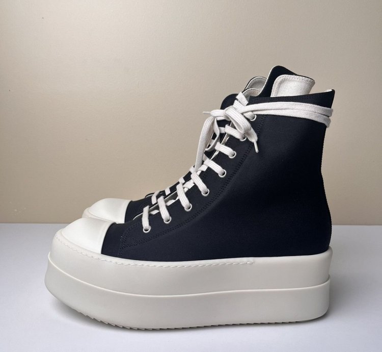 NEW Rick Owens Ramones Double Bumper High Top Sneakers