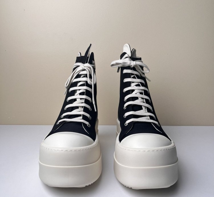 NEW Rick Owens Ramones Double Bumper High Top Sneakers