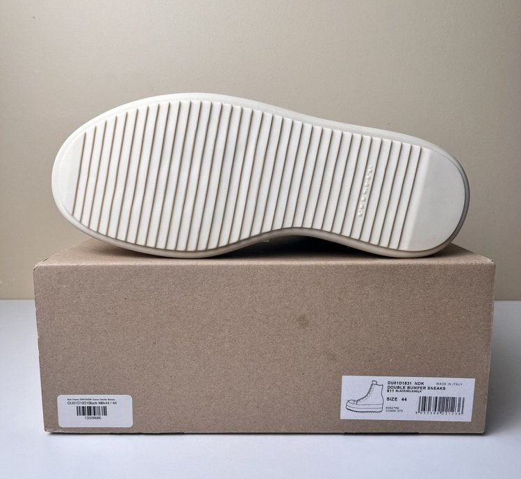 NEW Rick Owens Ramones Double Bumper High Top Sneakers
