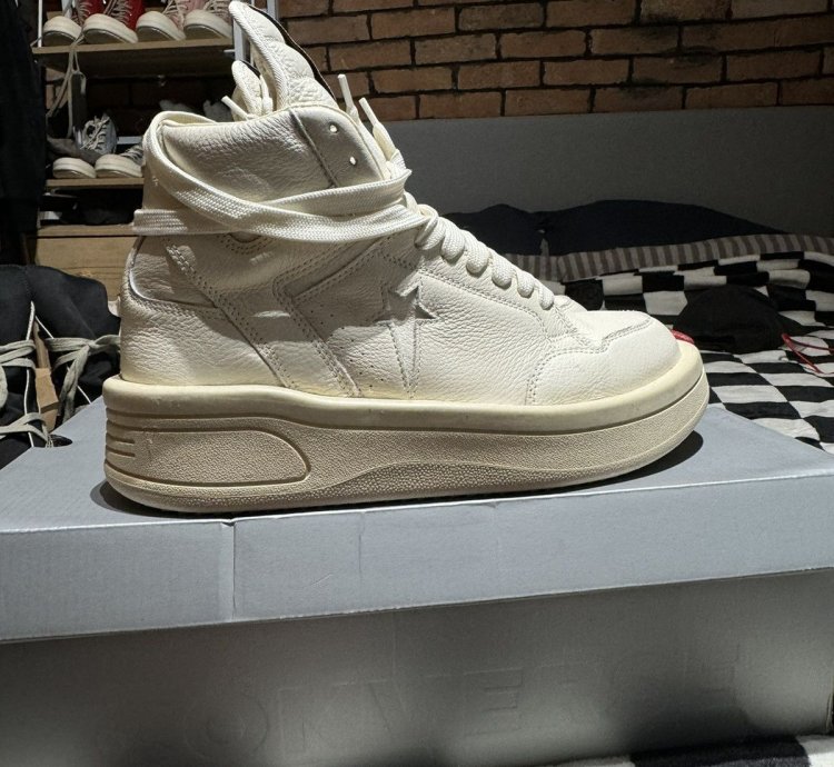 NEW TURBOWPN DRKSHDW CONVERSE RICK OWENS EGRET SZ 9 42