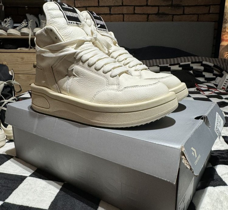 NEW TURBOWPN DRKSHDW CONVERSE RICK OWENS EGRET SZ 9 42
