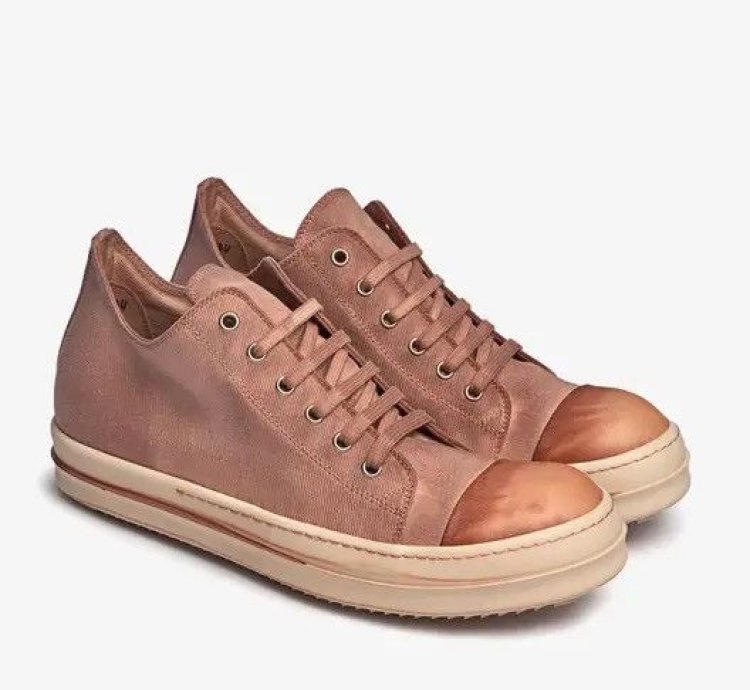 NEW WITH TOTE RICK OWENS UNIQUE FADED PINK LOW RAMONES