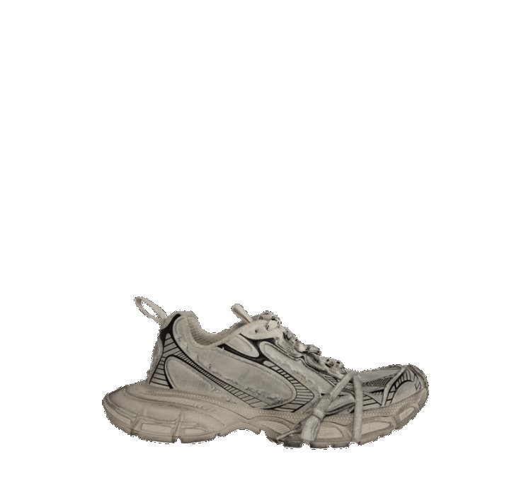 o1h1sh11224 Destroyed Canvas Sneakers in Beige
