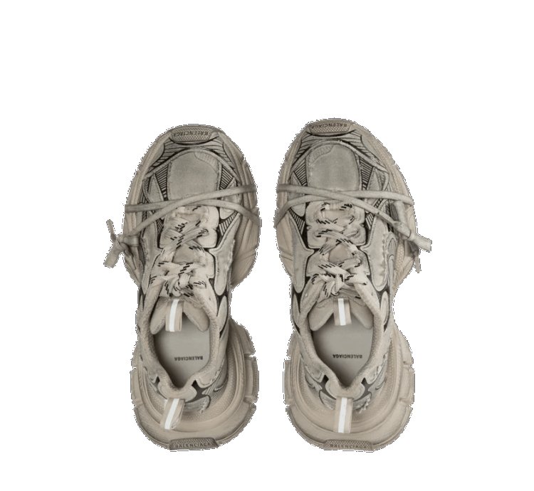o1h1sh11224 Destroyed Canvas Sneakers in Beige
