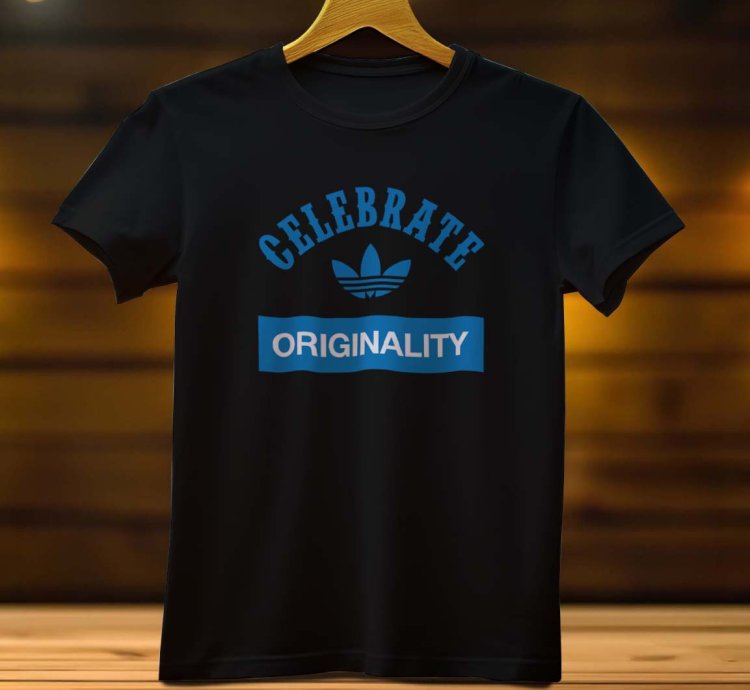 Adidas Celebrate Originality Logo Funny Mens Tshirt Size USA